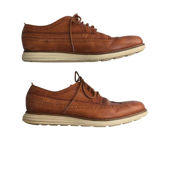 Cole Haan Original Grand Wingtip Brown Leather Oxfords Men Size 12M - Picture 6 of 16